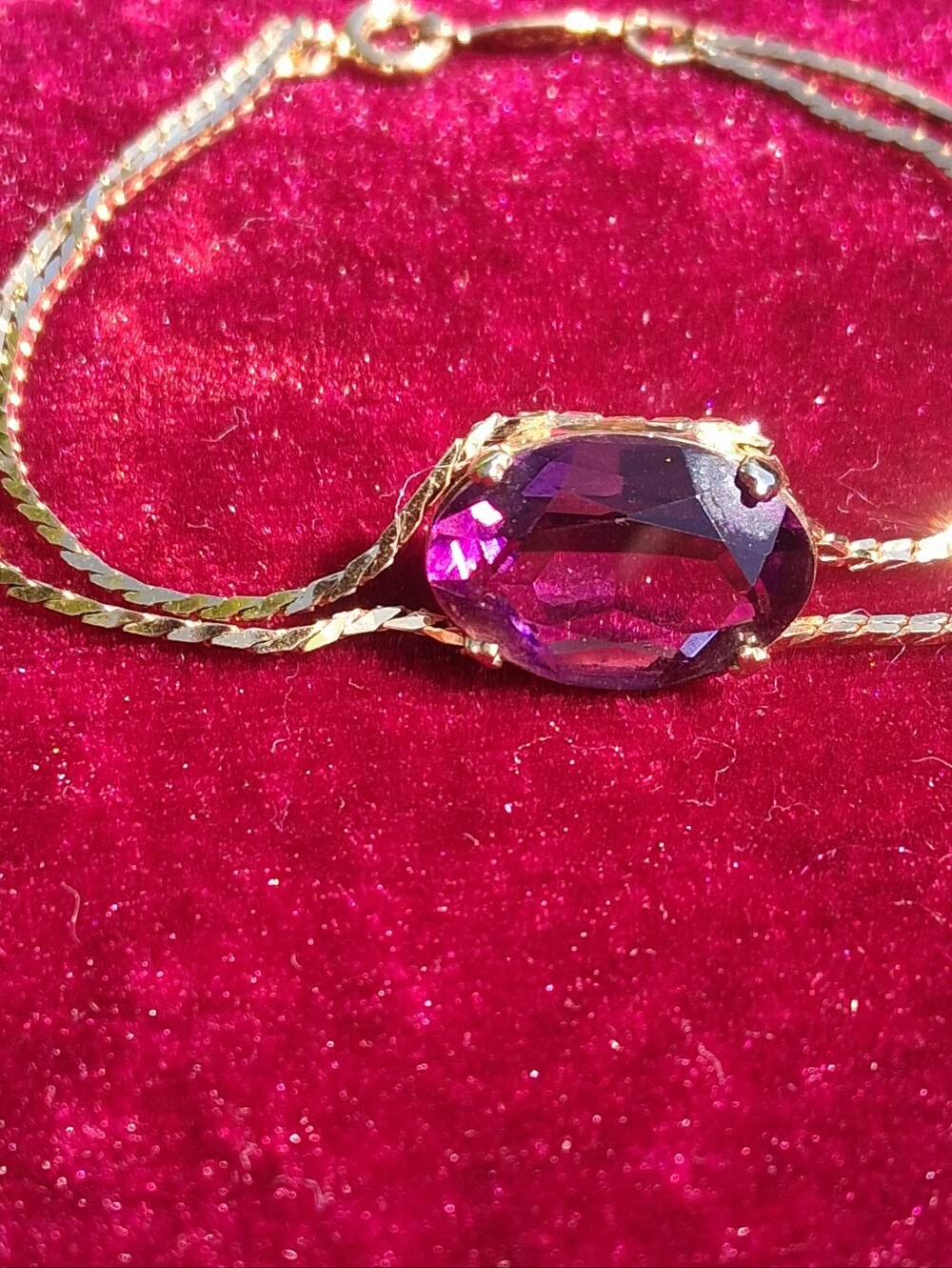 NapierBracelet with Purple Gemstone